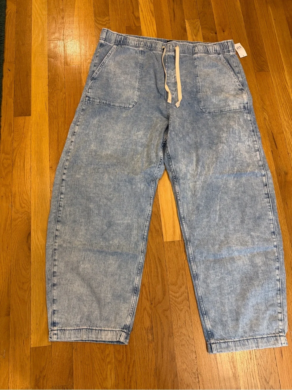 High rise easy barrel  GAP drawstring jeans